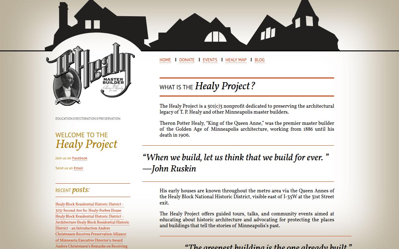 Screenshot of The Healy Project