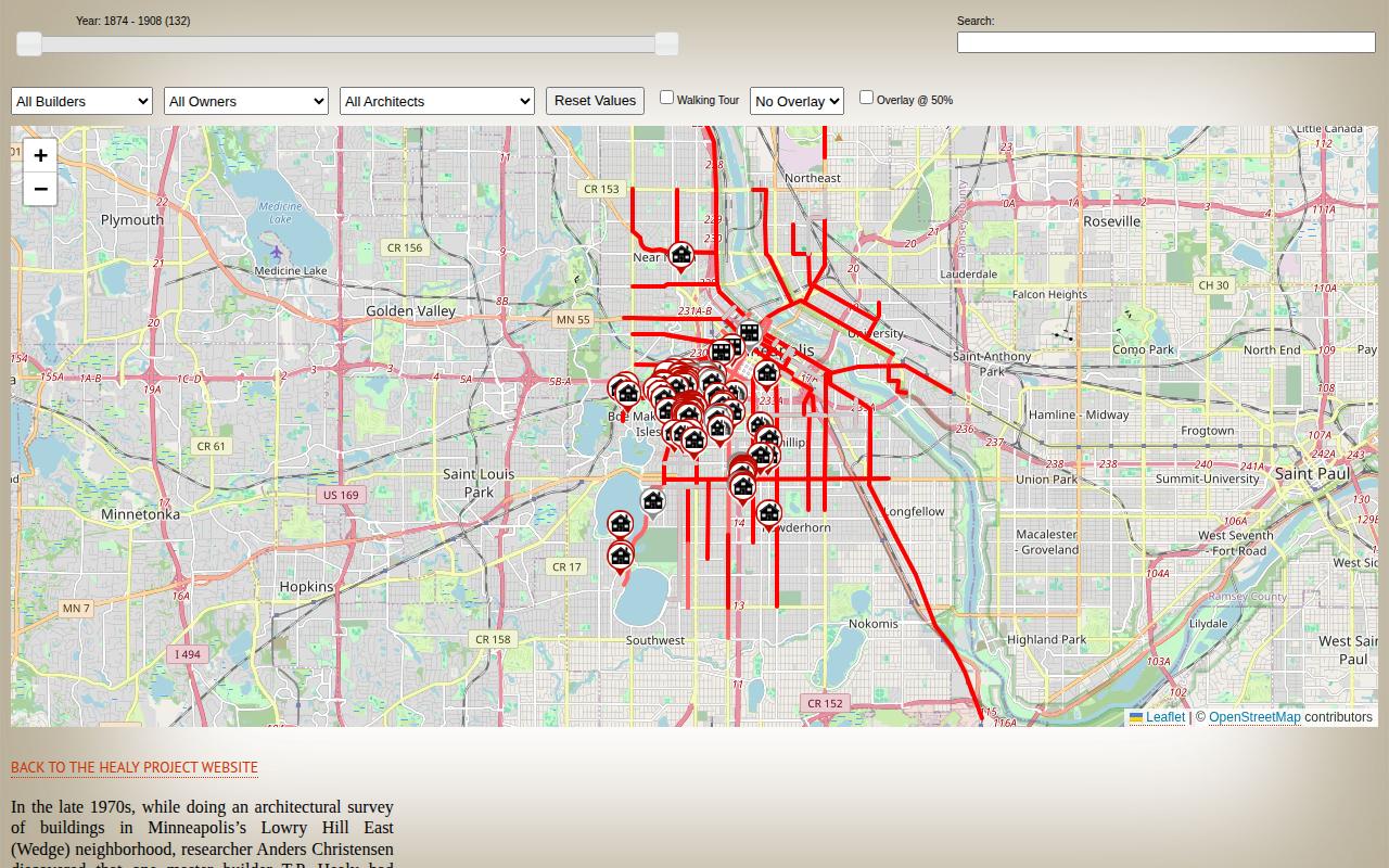 Screenshot of The Healy Map