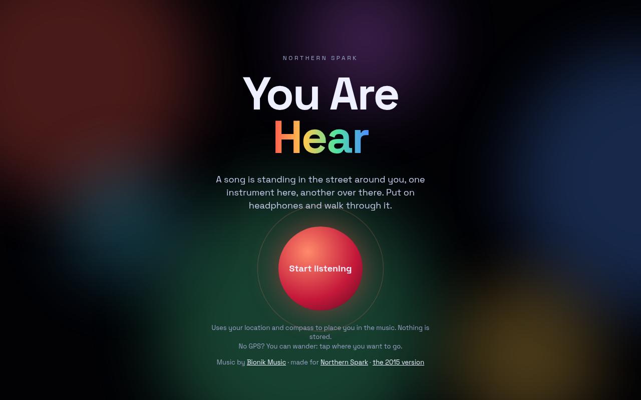 Screenshot of You Are Hear